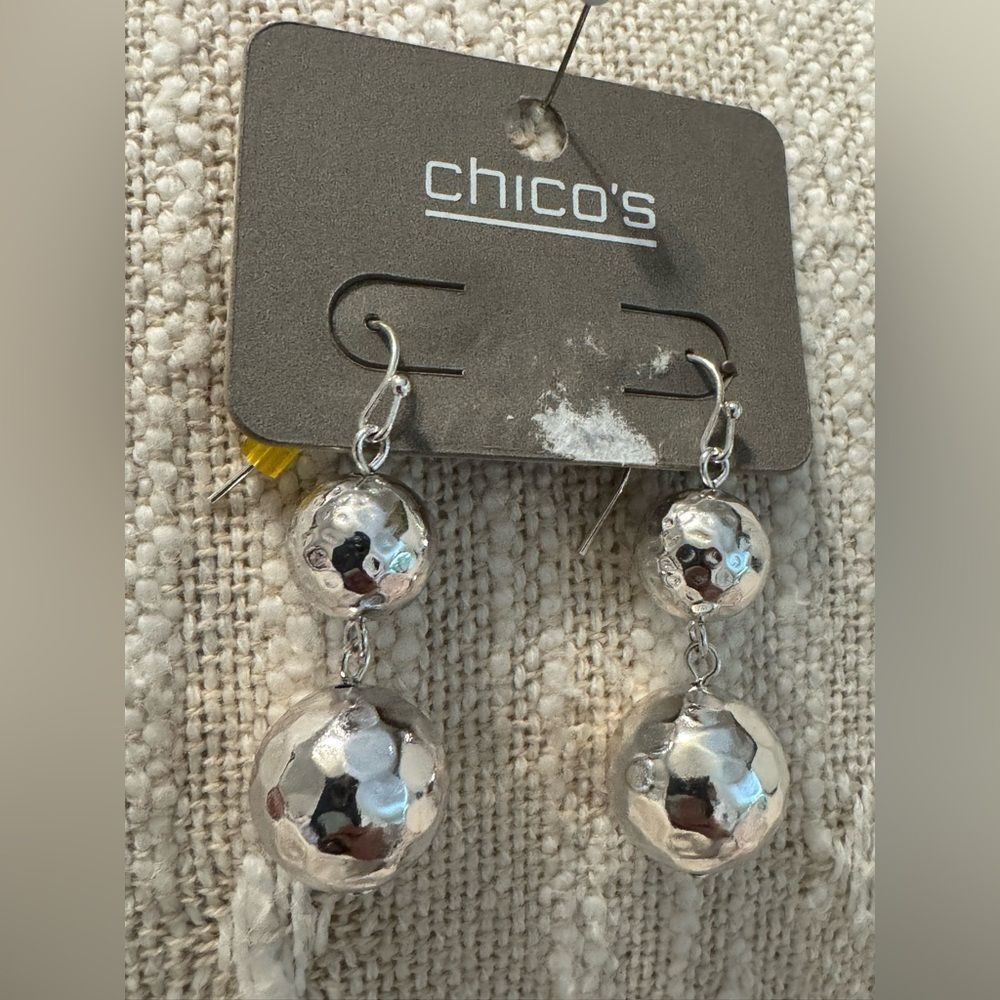 0193-Chico's Silver Dangle Earrings